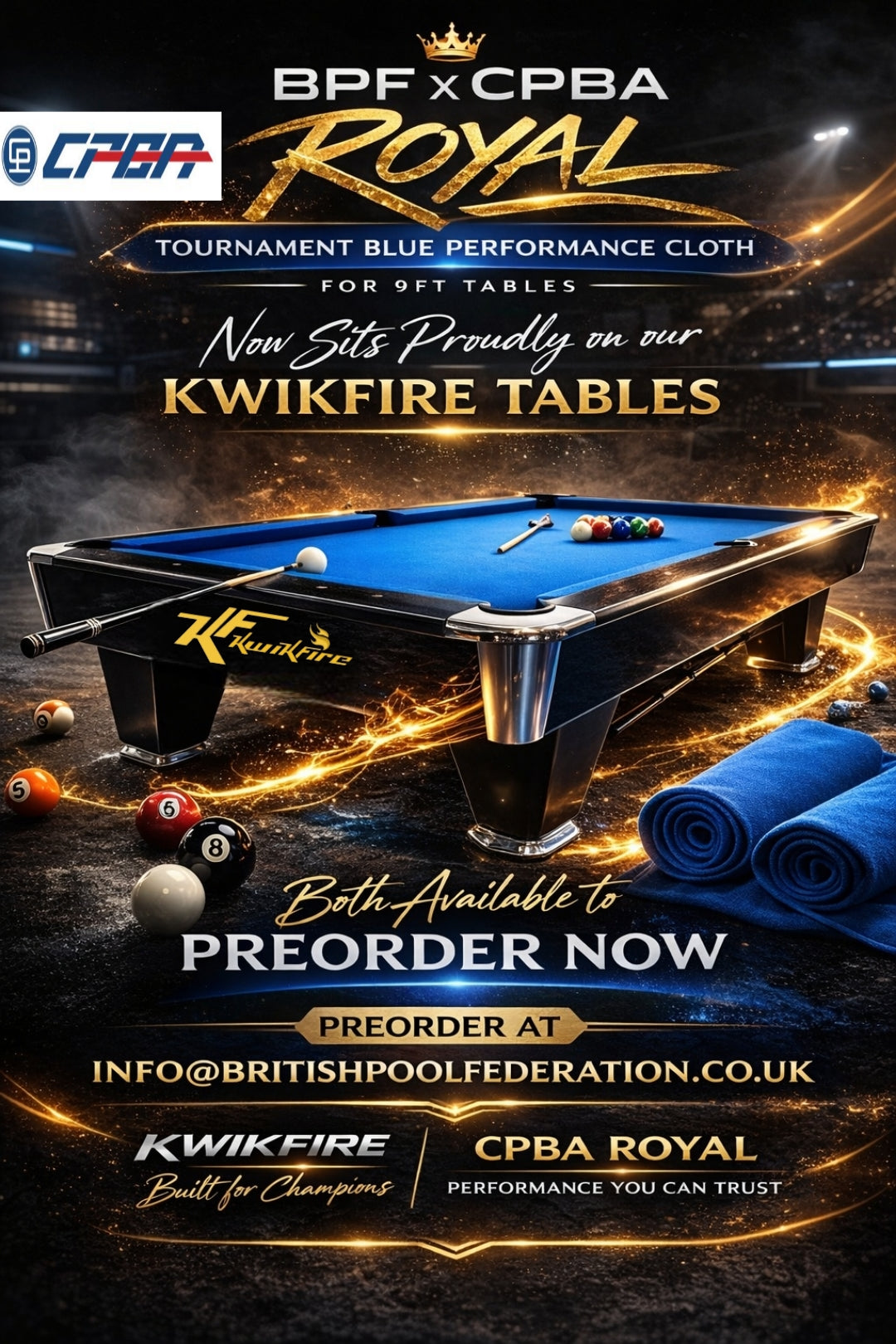 BPF x CPBA Royal Blue, 9ft Unnapped (preorder limited stock)